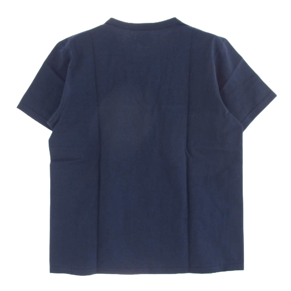 The REAL McCOY'S ザリアルマッコイズ MC20001 LOGO TEE ロゴプリント Ｔシャツ 半袖カットソー ネイビー系 38【新古品】【未使用】【中古】