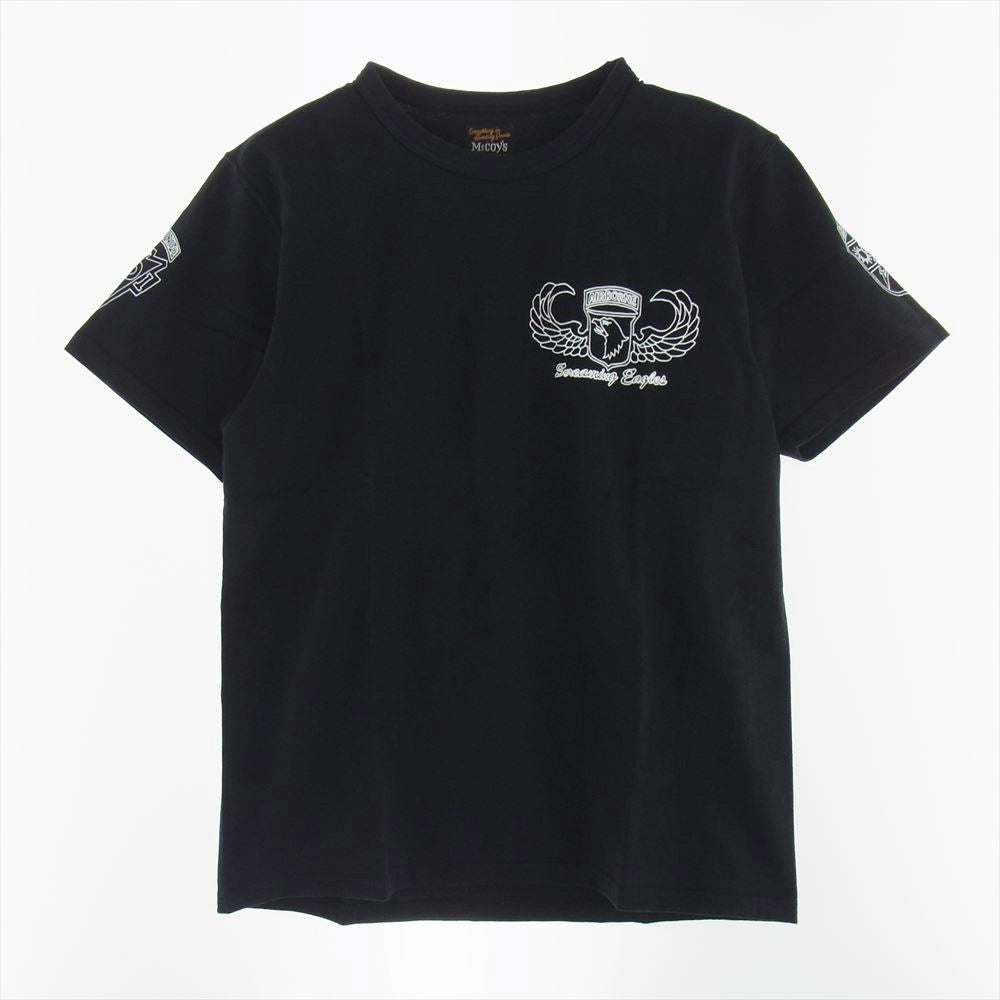 The REAL McCOY'S ザリアルマッコイズ MC20014 AIRBORNE RANGER MILITARY TEE プリント Ｔシャツ 半袖カットソー ブラック系 38【新古品】【未使用】【中古】