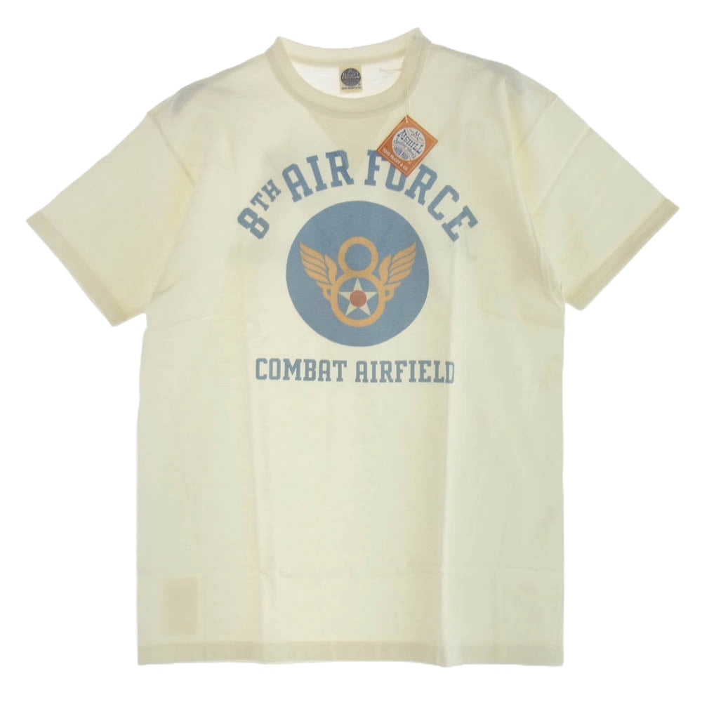 TOY'S McCOY トイズマッコイ 14SS TMC1437 8TH AIR FORCE MILITARY TEE ミリタリー Ｔシャツ 半袖カットソー オフホワイト系 M【新古品】【未使用】【中古】