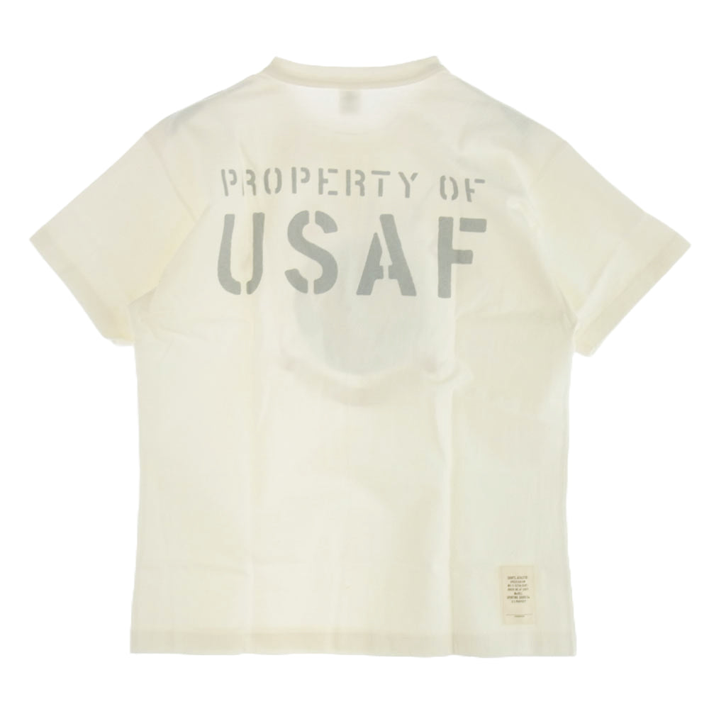 TOY'S McCOY トイズマッコイ 13SS TMC1327 U.S.AIR FORCE WING OF VICTORY MILITARY TEE ミリタリー Ｔシャツ 半袖カットソー オフホワイト系 M【新古品】【未使用】【中古】