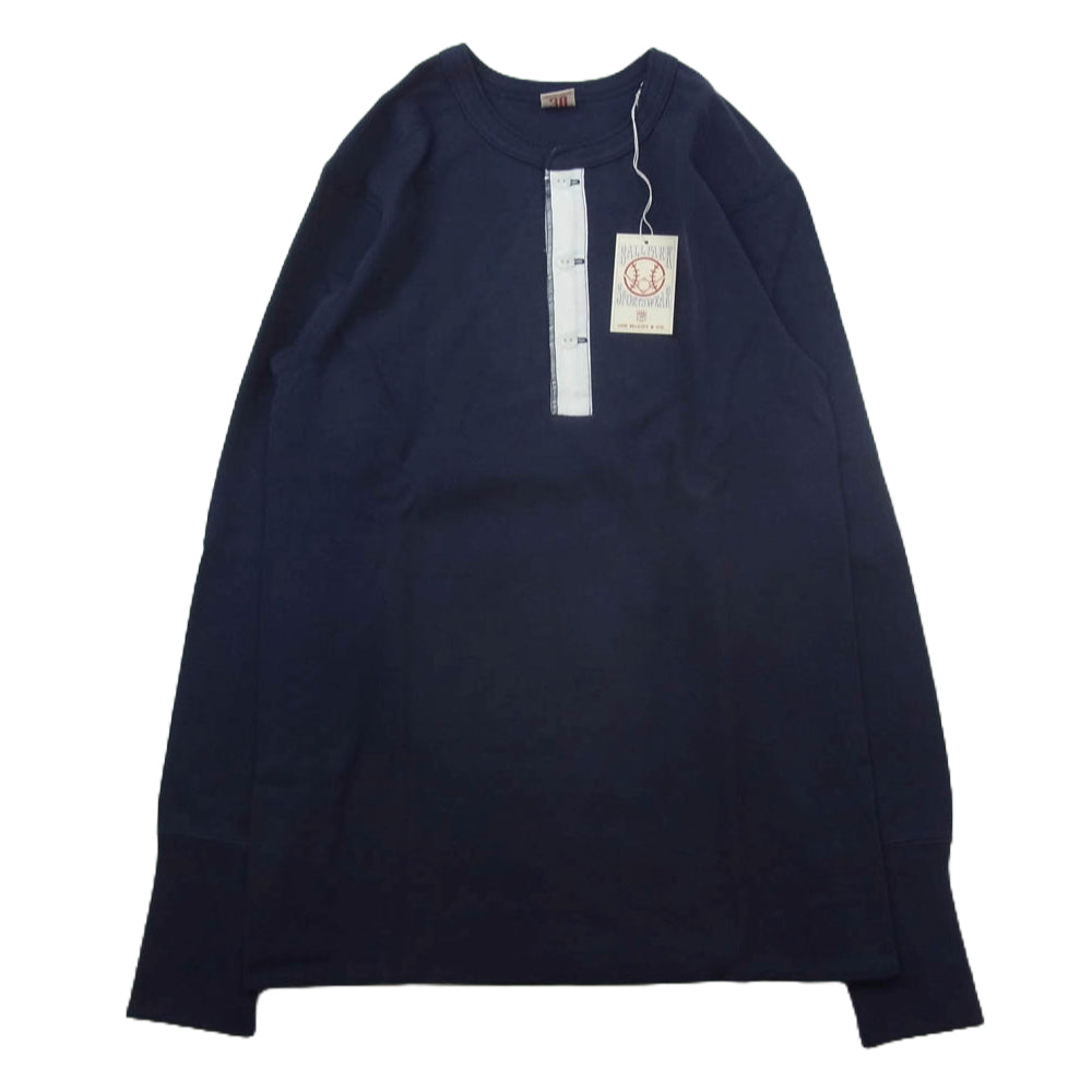 ジョーマッコイ MC12124 LONG SLEEVE UNION SHIRT ヘンリーネック ロングスリーブ カットソー 長袖 ネイビー系 M【新古品】【未使用】【中古】