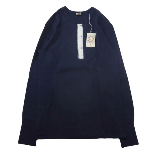 ジョーマッコイ MC12124 LONG SLEEVE UNION SHIRT ヘンリーネック ロングスリーブ カットソー 長袖 ネイビー系 M【新古品】【未使用】【中古】