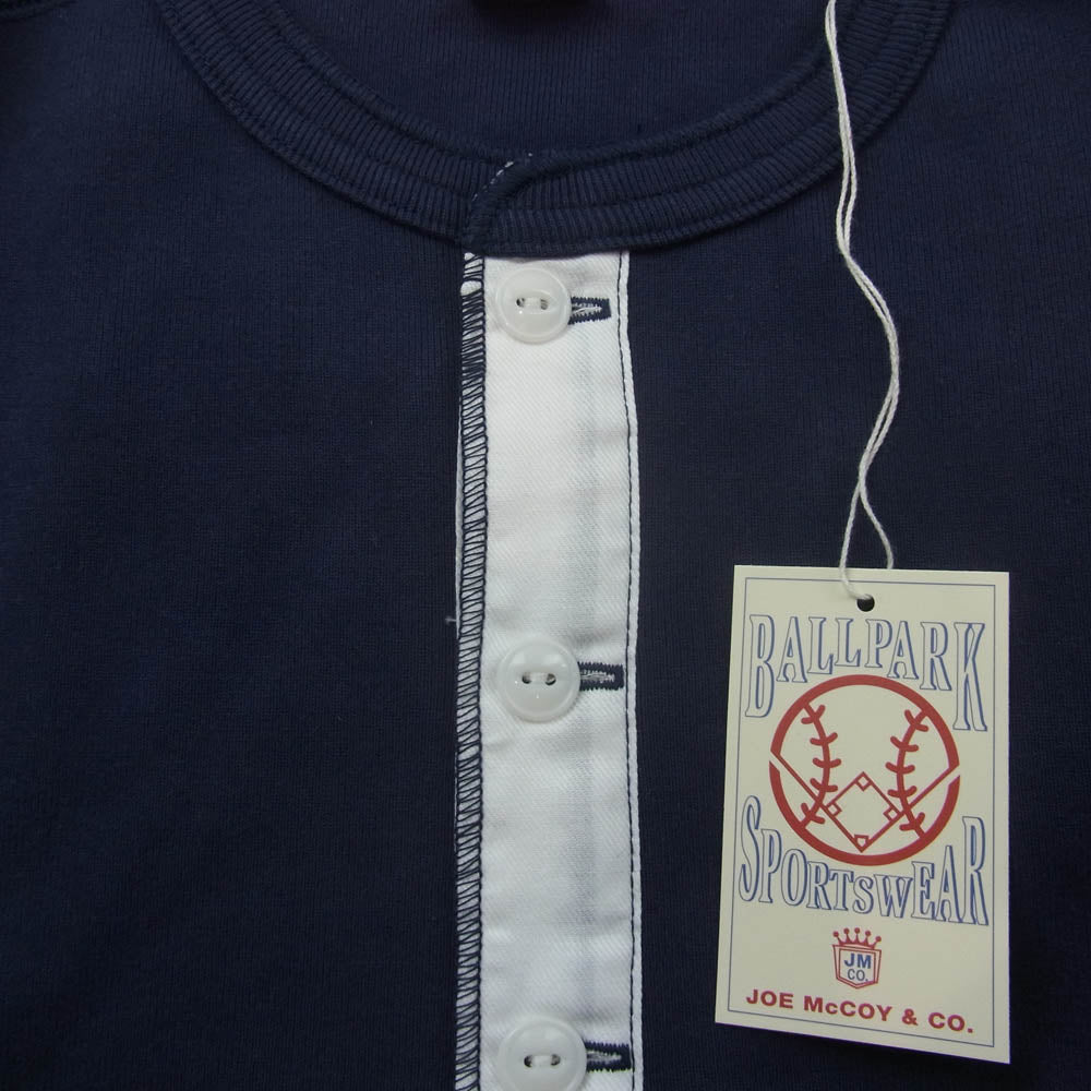 ジョーマッコイ MC12124 LONG SLEEVE UNION SHIRT ヘンリーネック ロングスリーブ カットソー 長袖 ネイビー系 M【新古品】【未使用】【中古】
