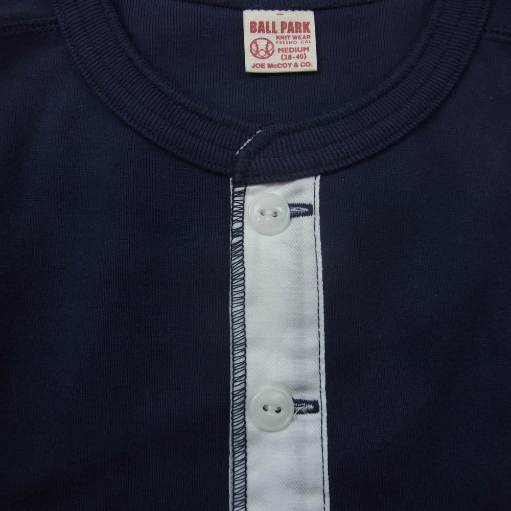 ジョーマッコイ MC12124 LONG SLEEVE UNION SHIRT ヘンリーネック ロングスリーブ カットソー 長袖 ネイビー系 M【極上美品】【中古】