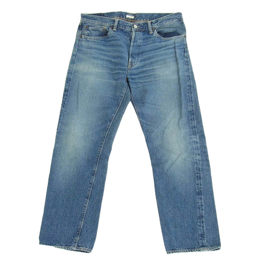 WAREHOUSE ウエアハウス 880 × BURGUS PLUS バーガスプラス Vintage Slim Jeans セルビッジ デニムパンツ ボタンフライ インディゴブルー系 36【中古】