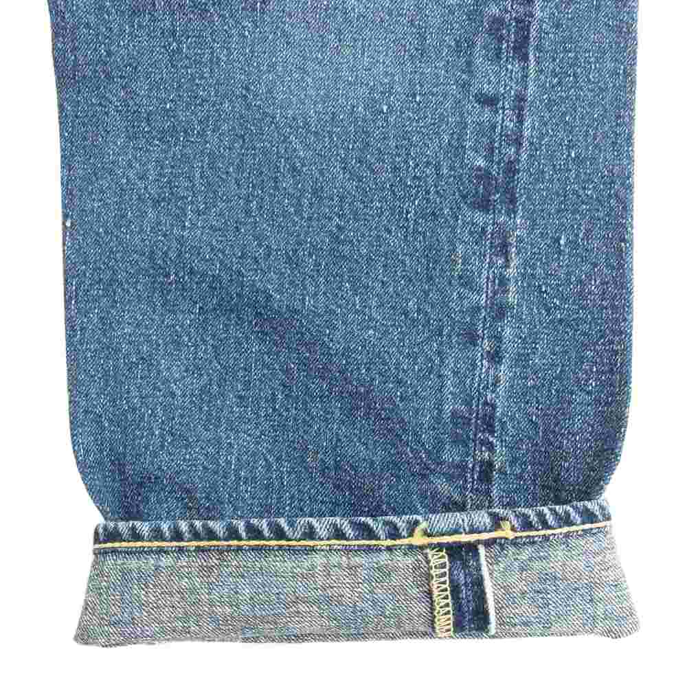 WAREHOUSE ウエアハウス 880 × BURGUS PLUS バーガスプラス Vintage Slim Jeans セルビッジ デニムパンツ ボタンフライ インディゴブルー系 36【中古】