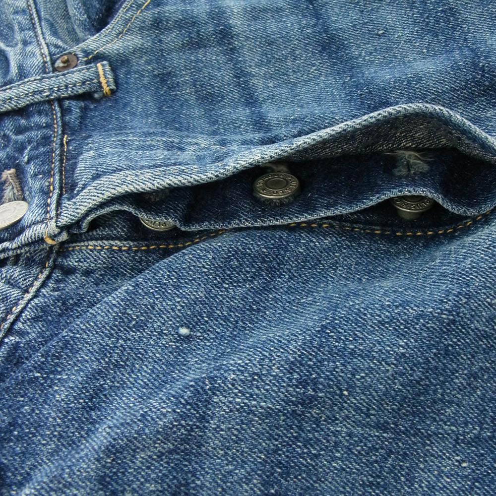 WAREHOUSE ウエアハウス 880 × BURGUS PLUS バーガスプラス Vintage Slim Jeans セルビッジ デニムパンツ ボタンフライ インディゴブルー系 36【中古】