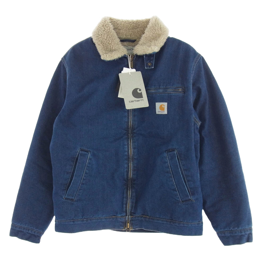 Carhartt カーハート 24AW I033765-24F HERALD JACKET BLUE Wall stone washed ヘラルド ジャケット デニム 裏地ボア ストーンウォッシュ加工 インディゴブルー系 M【極上美品】【中古】