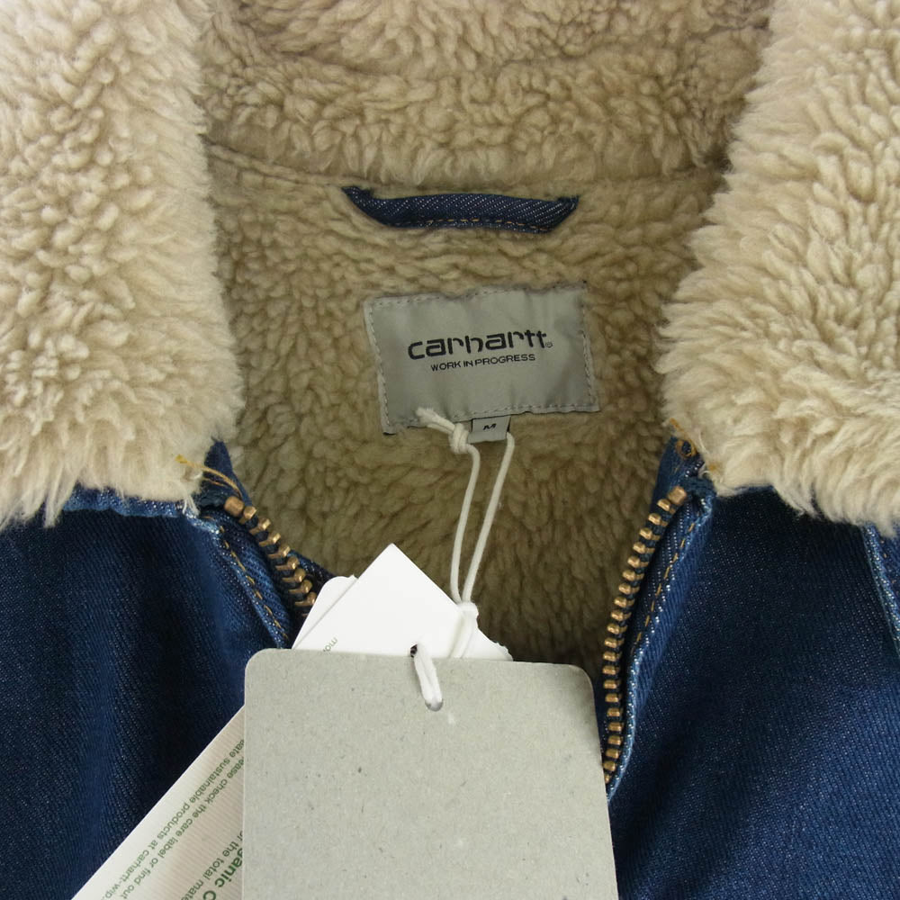 Carhartt カーハート 24AW I033765-24F HERALD JACKET BLUE Wall stone washed ヘラルド ジャケット デニム 裏地ボア ストーンウォッシュ加工 インディゴブルー系 M【極上美品】【中古】