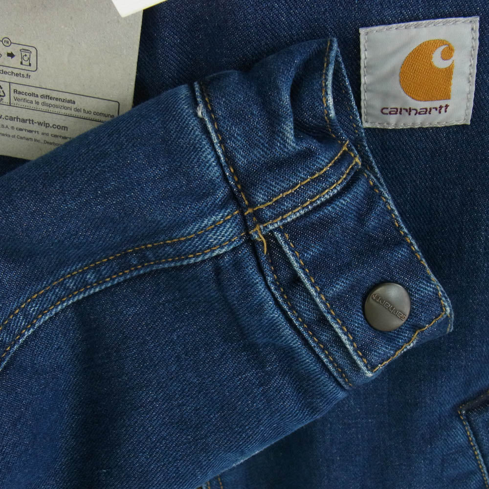 Carhartt カーハート 24AW I033765-24F HERALD JACKET BLUE Wall stone washed ヘラルド ジャケット デニム 裏地ボア ストーンウォッシュ加工 インディゴブルー系 M【極上美品】【中古】