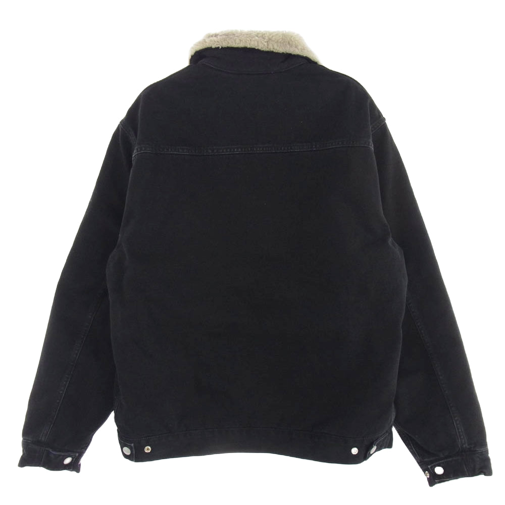 Carhartt カーハート 24AW I033765-24F HERALD JACKET BLACK Wall stone washed ヘラルド ジャケット デニム 裏地ボア ストーンウォッシュ加工 ブラック系 M【極上美品】【中古】