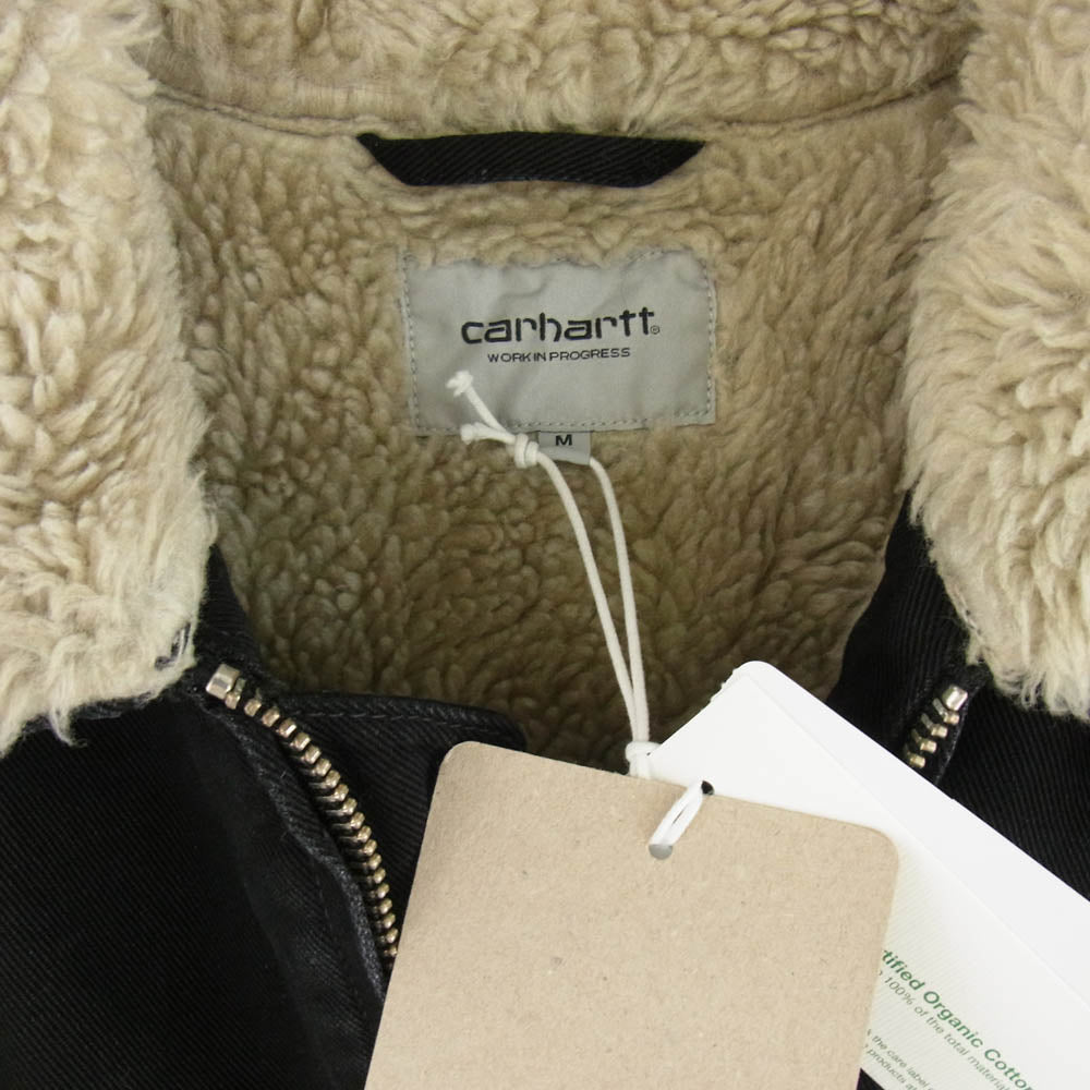 Carhartt カーハート 24AW I033765-24F HERALD JACKET BLACK Wall stone washed ヘラルド ジャケット デニム 裏地ボア ストーンウォッシュ加工 ブラック系 M【極上美品】【中古】