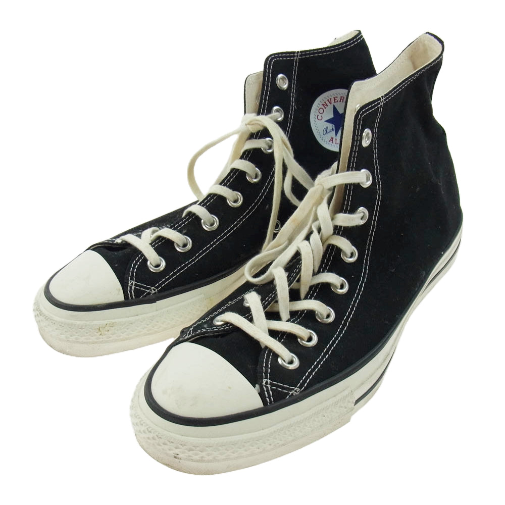 CONVERSE コンバース 日本製 オールスター ハイカット キャンバス スニーカー ブラック系 9.5【中古】