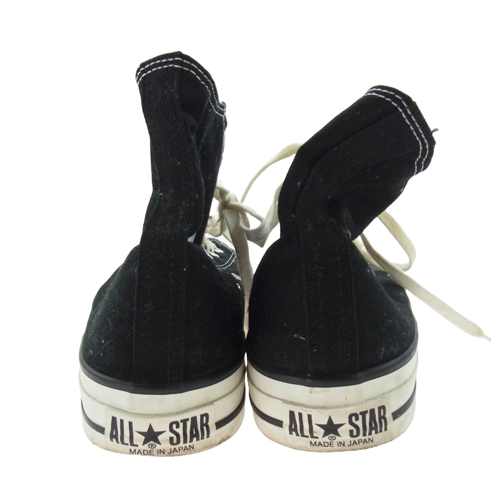 CONVERSE コンバース 日本製 オールスター ハイカット キャンバス スニーカー ブラック系 9.5【中古】