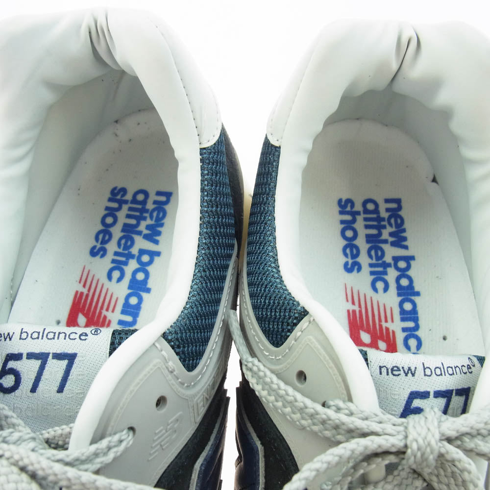 NEW BALANCE ニューバランス M577ANN 【観賞用】25周年記念モデル  スエード メッシュ ローカット スニーカー ネイビー系 27.5cm【中古】