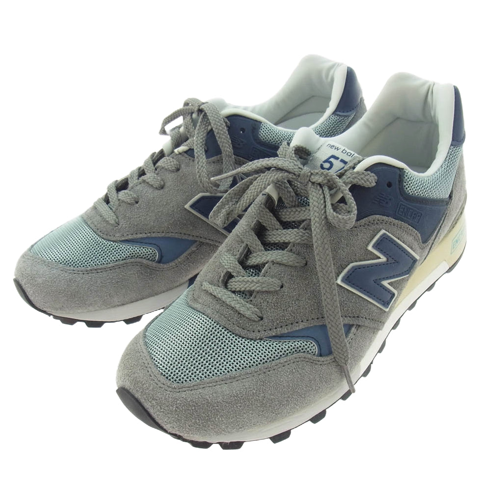NEW BALANCE ニューバランス M577ANG 【観賞用】25周年記念モデル スエード メッシュ ローカット スニーカー グレー系 27.5cm【中古】