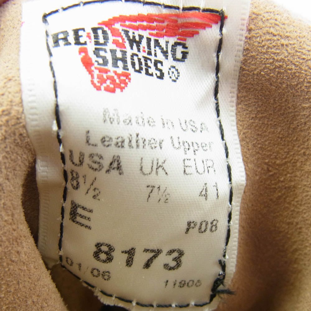 RED WING レッドウィング 8173 6-inch Classic Moc 6インチ クラシック モック スエード ブーツ ライトブラウン系 8.5【中古】
