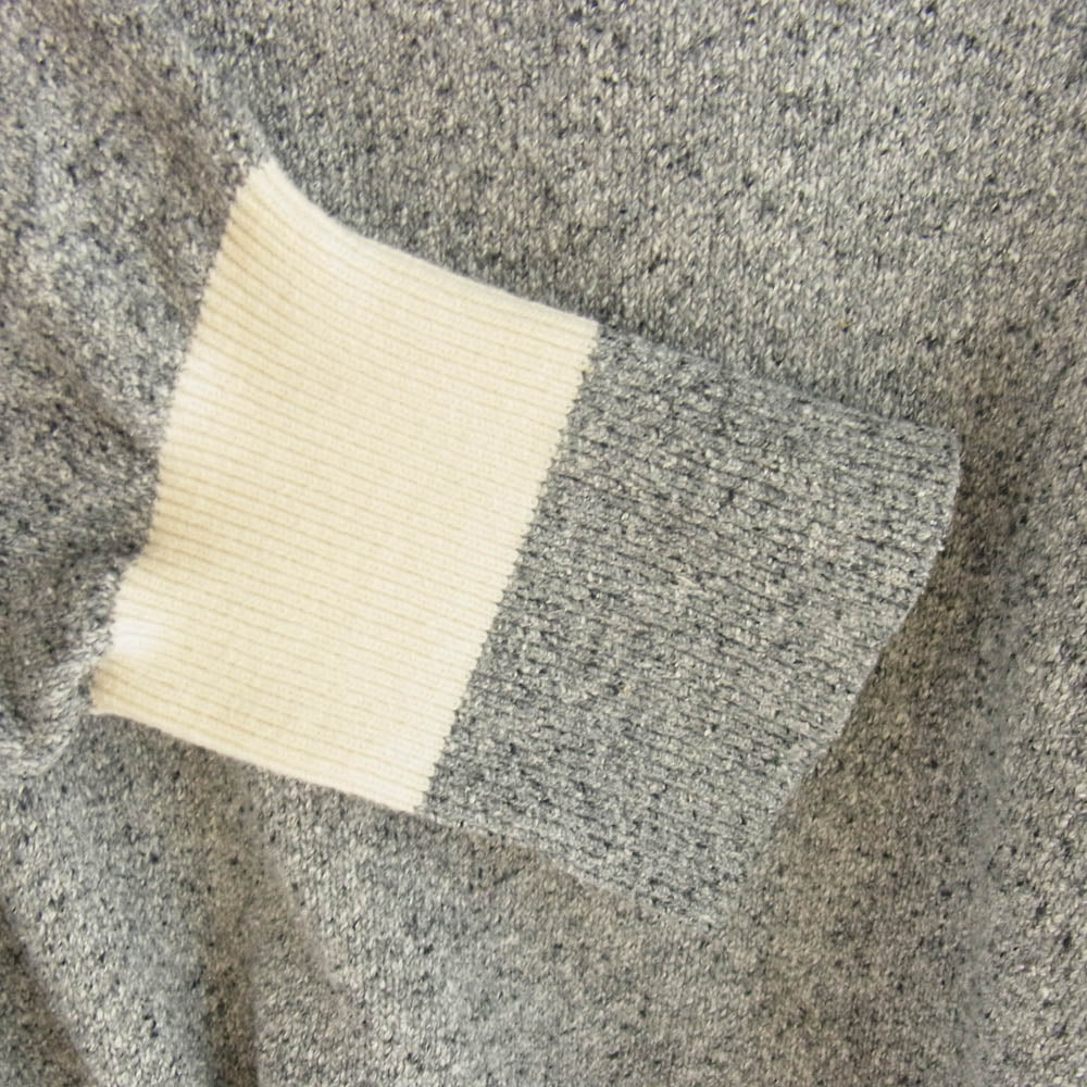 MAISON MARGIELA メゾンマルジェラ 16SS S30HA0870 14ライン 4ステッチ シルクコットン ショルダーボタン クルーネックニット グレー系 S【中古】