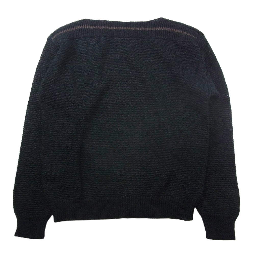 クリスタセヤ WASHI PAPER BOATNECK SWEATER 和紙 スウェット サマー ニット ブラック系 M【新古品】【未使用】【中古】