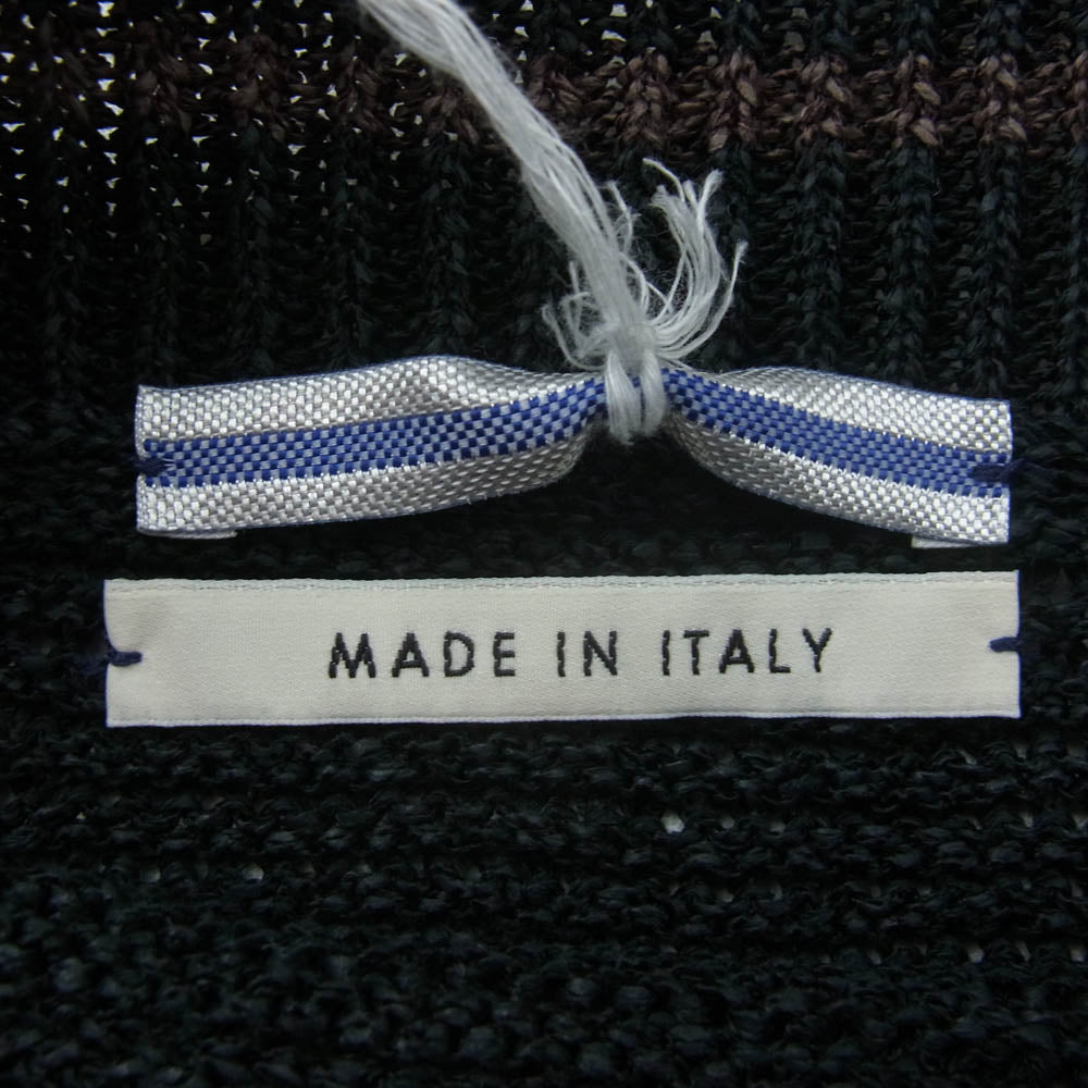 クリスタセヤ WASHI PAPER BOATNECK SWEATER 和紙 スウェット サマー ニット ブラック系 M【新古品】【未使用】【中古】