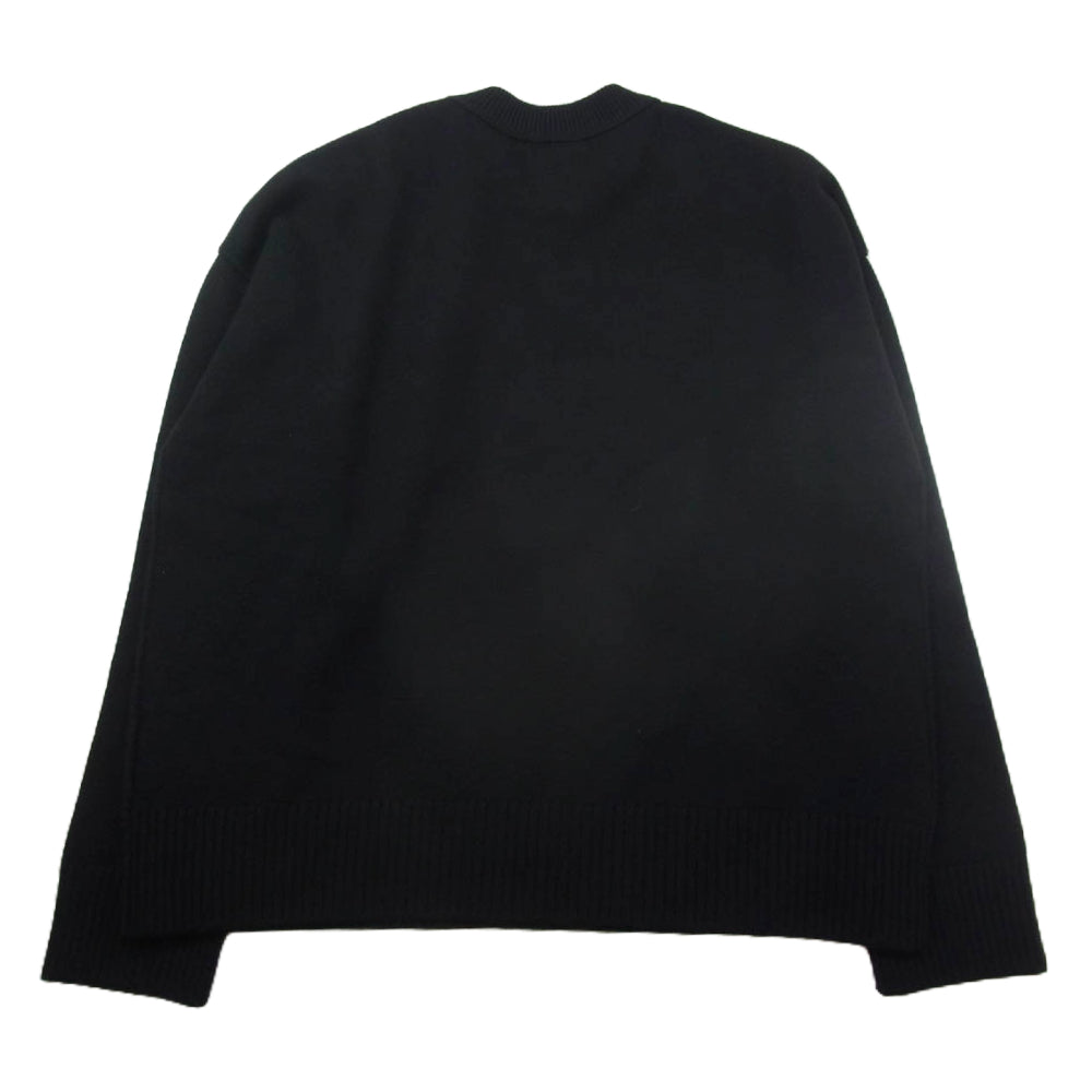 AMI PARIS アミパリス BFUKS006 Ami de Coeur ロゴ セーター ニット ブラック系 XXL【美品】【中古】