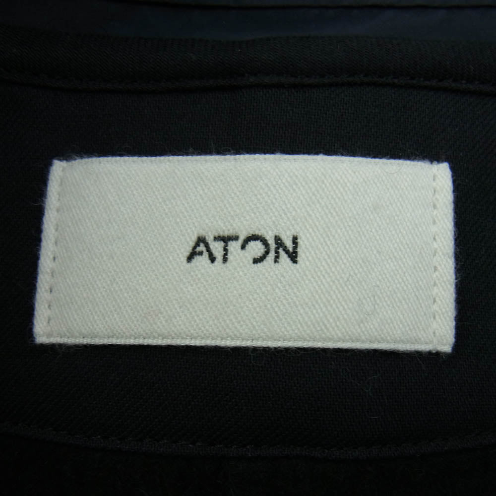 ATON エイトン AIR WEATHER FIELD COAT  ウェザー フィールド コート ジャケット ダークネイビー系 48 06(48)【美品】【中古】