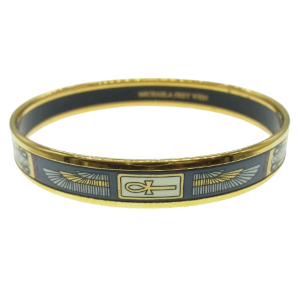 ミカエラフレイ バングル ブレスレット ゴールド系 ブラック系【中古】