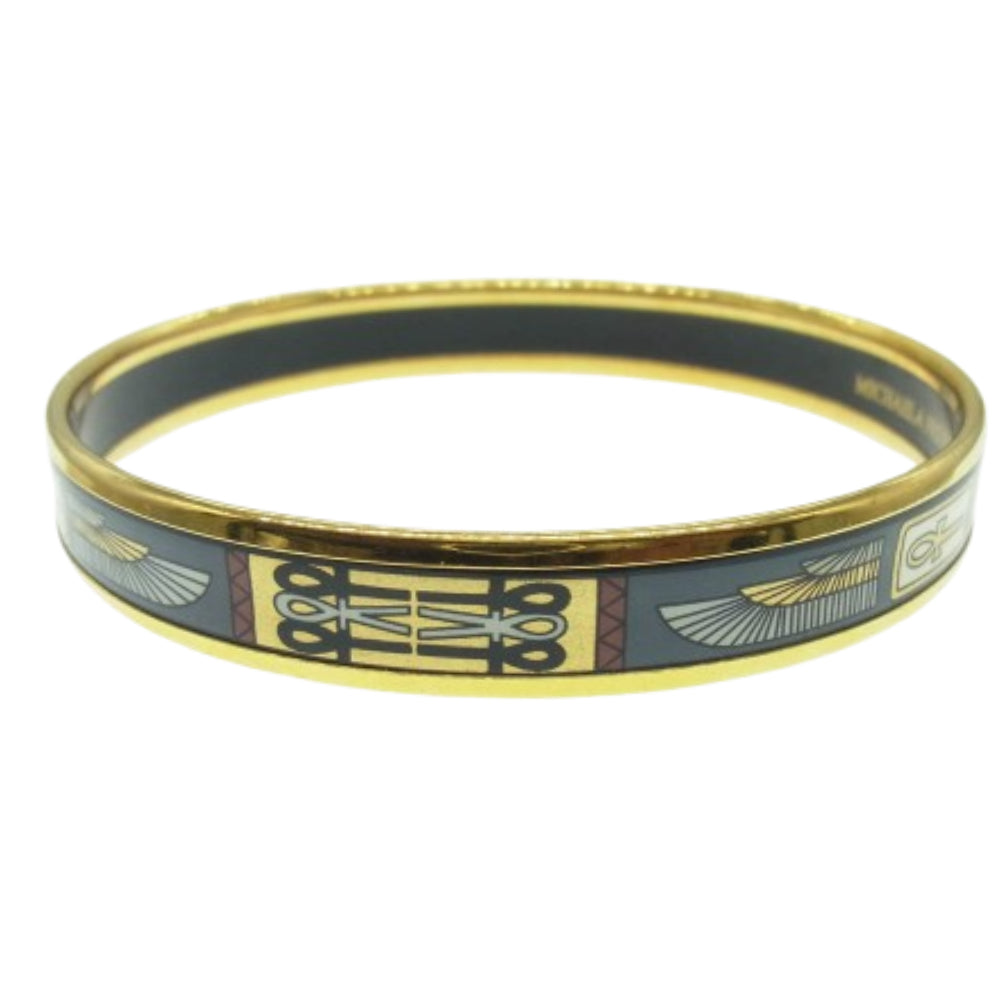 ミカエラフレイ バングル ブレスレット ゴールド系 ブラック系【中古】