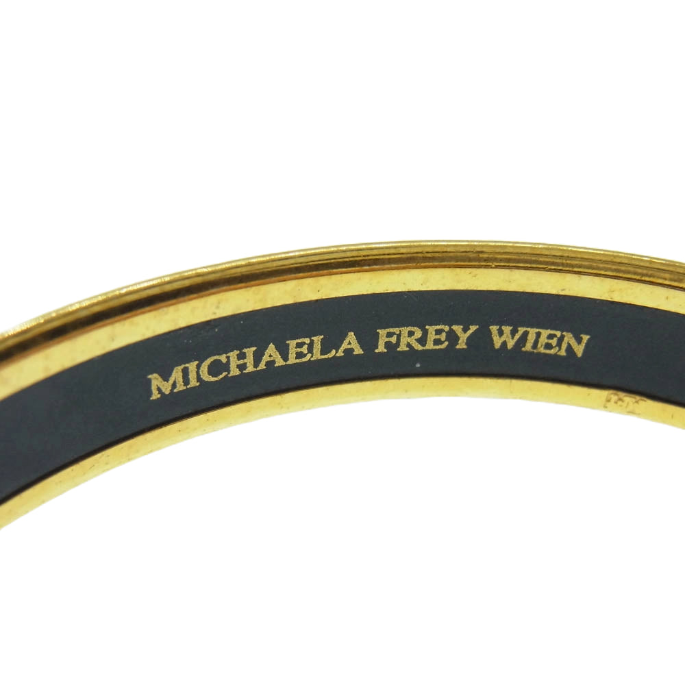 ミカエラフレイ バングル ブレスレット ゴールド系 ブラック系【中古】
