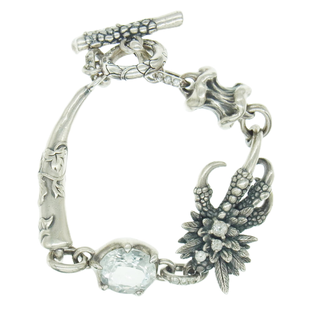 Bloody Mary ブラッディマリー ナイト レイヴン ホワイトトパーズ シルバー ブレスレット シルバー系【中古】