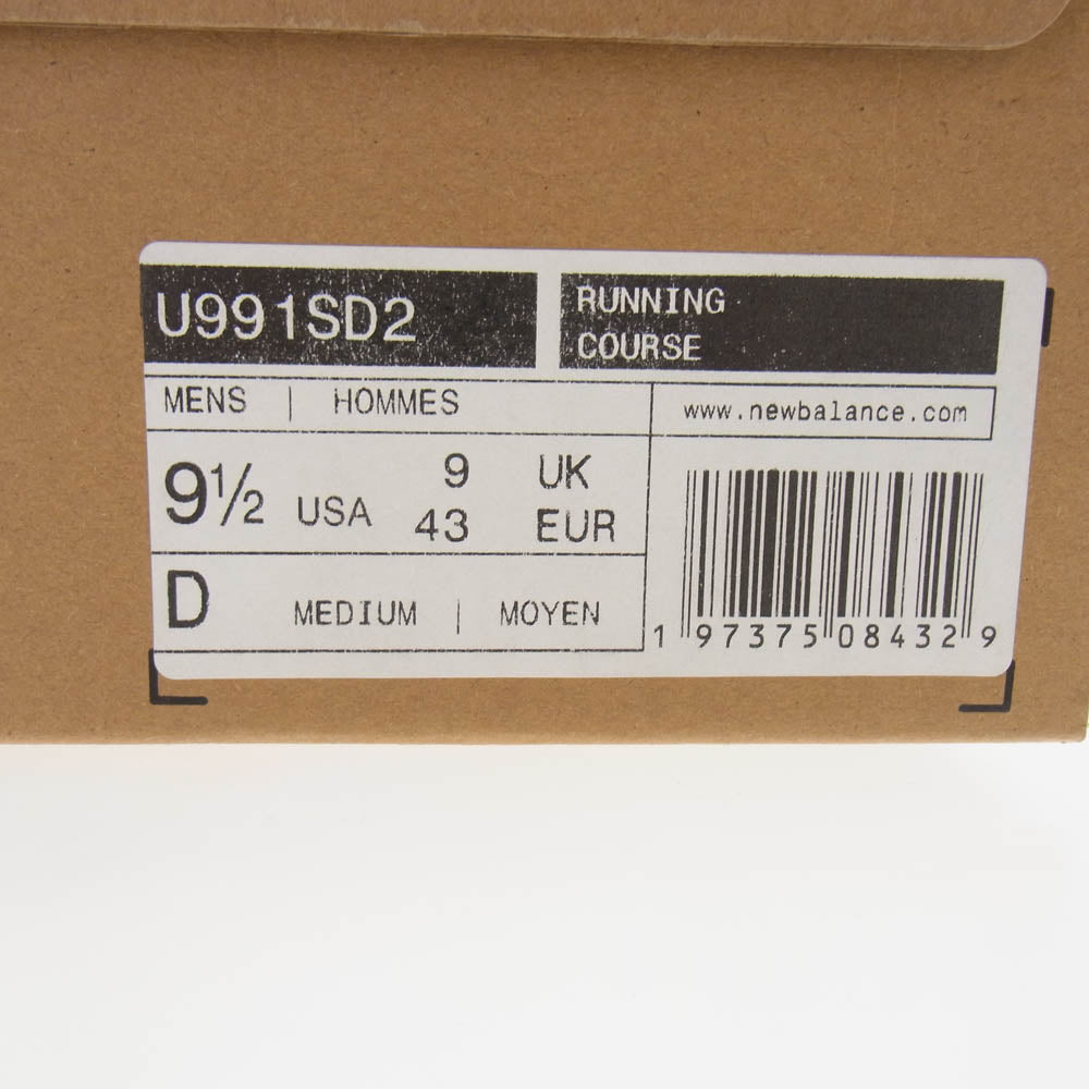 NEW BALANCE ニューバランス U991SD2 【フェイクバスターズ鑑定済】Stone Island 991V2 Black ストーンアイランド ブラック ブラック系 9.5D【中古】