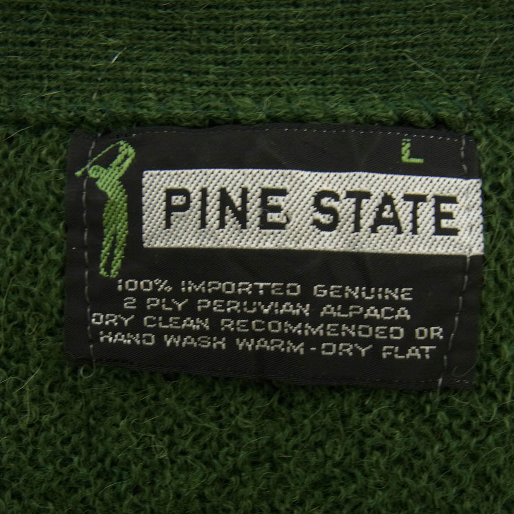 パインステイト ヴィンテージ 70s MintCondition Alpaca Cardigan アルパカ カーディガン グリーン系 L【中古】