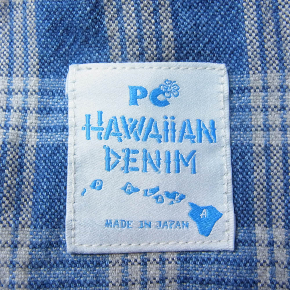 PORTER CLASSIC ポータークラシック HAWAIIAN DENIM チェック イージーパンツ ブルー系 3【中古】