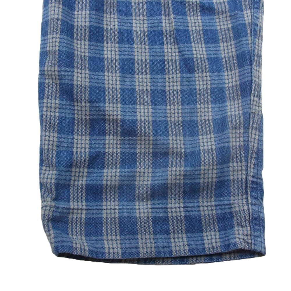 PORTER CLASSIC ポータークラシック HAWAIIAN DENIM チェック イージーパンツ ブルー系 3【中古】