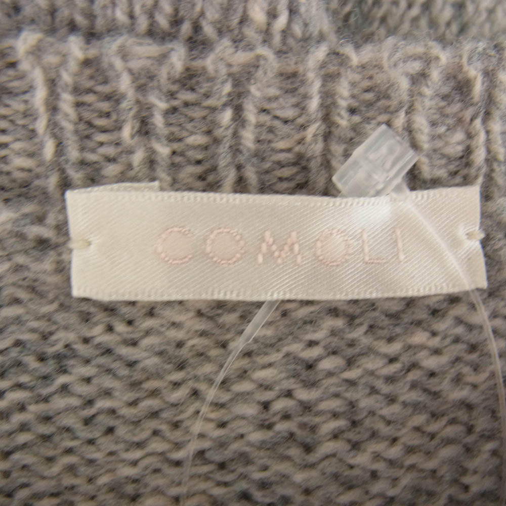 COMOLI コモリ 21AW U03-06007 ラムズ ウール ガンジーネック ニット グレー系 F【中古】