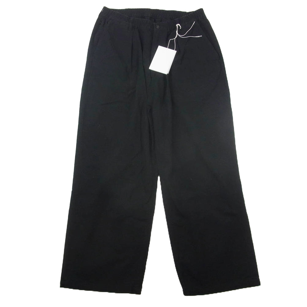 ANCELLM アンセルム 25SS ANC-PT60 C/S TUCK EASY SLACKS タック イージー スラックス パンツ ブラック系 2【中古】