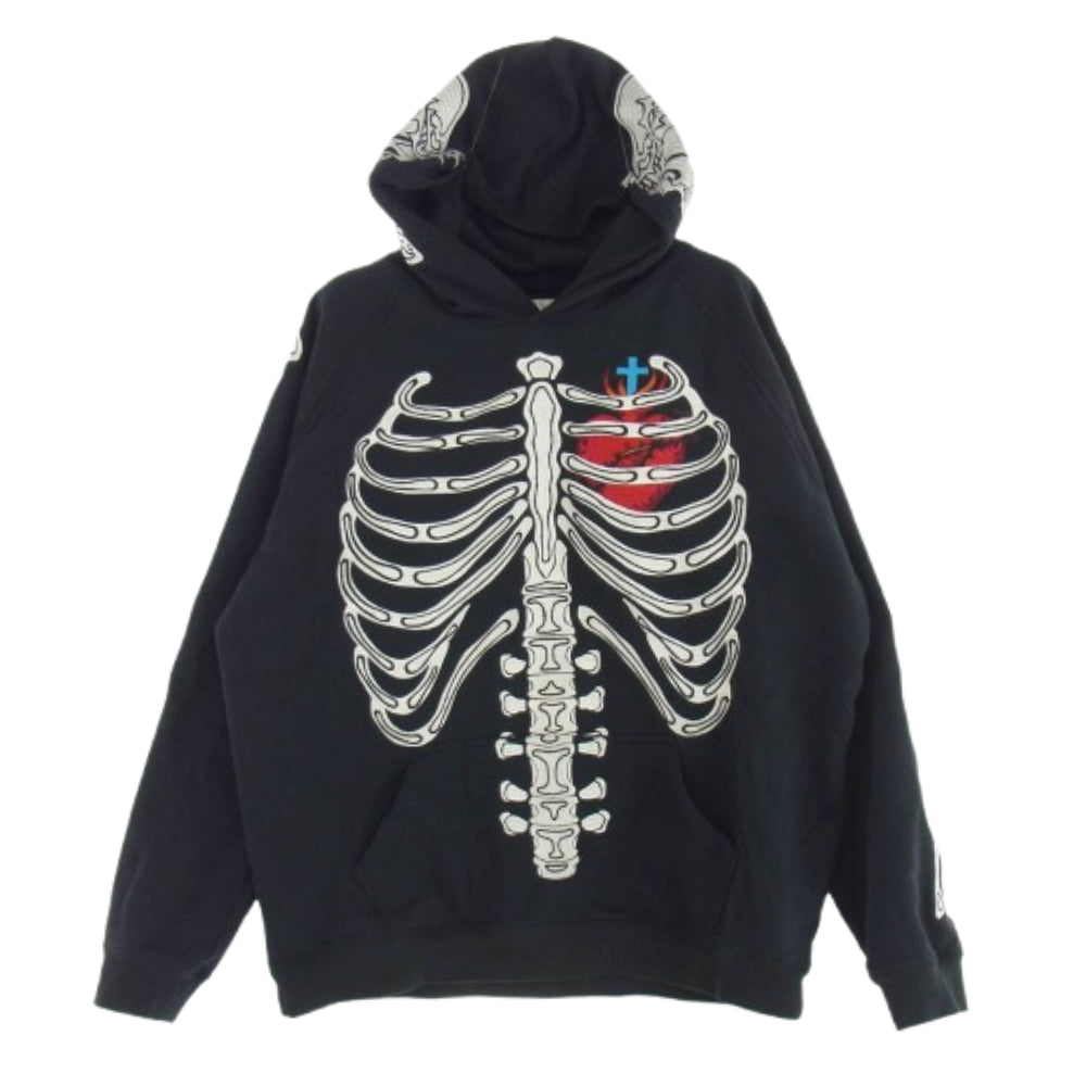 メイヨー 23MYF-PK13 BONES EMBROIDERY HOODIE BLACK ボーン 刺繍 フーディ ブラック チャコール系 L【中古】