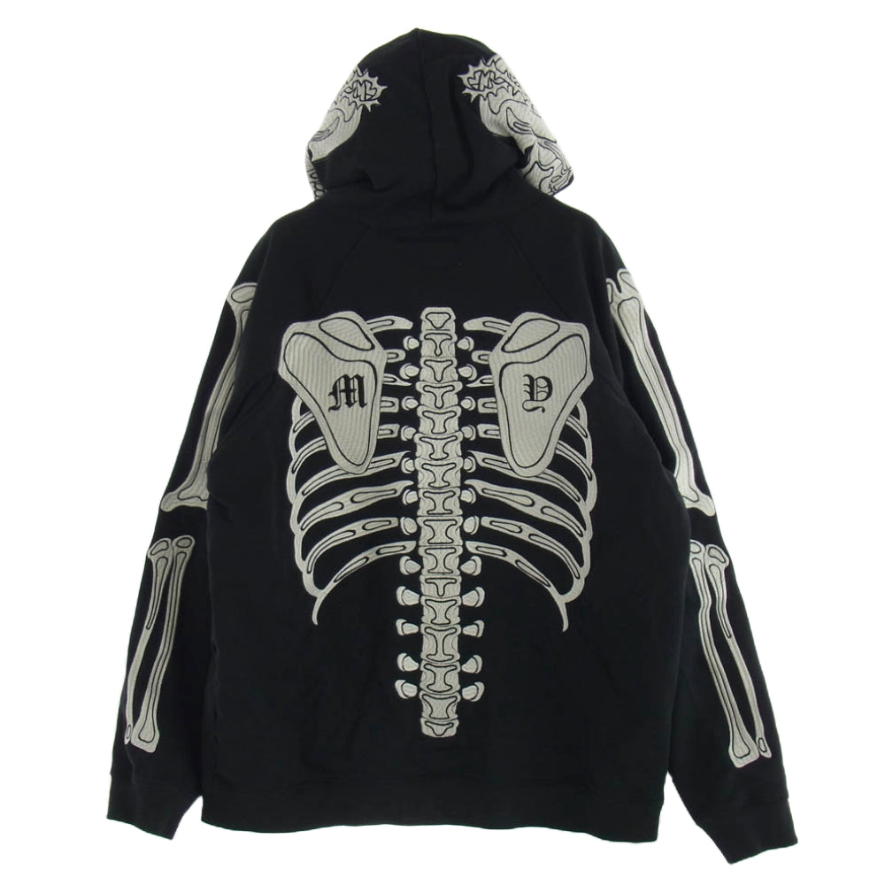 メイヨー 23MYF-PK13 BONES EMBROIDERY HOODIE BLACK ボーン 刺繍 フーディ ブラック チャコール系 L【中古】