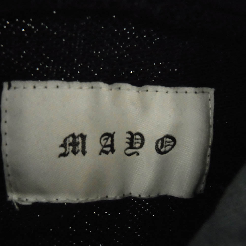 メイヨー 23MYF-PK13 BONES EMBROIDERY HOODIE BLACK ボーン 刺繍 フーディ ブラック チャコール系 L【中古】