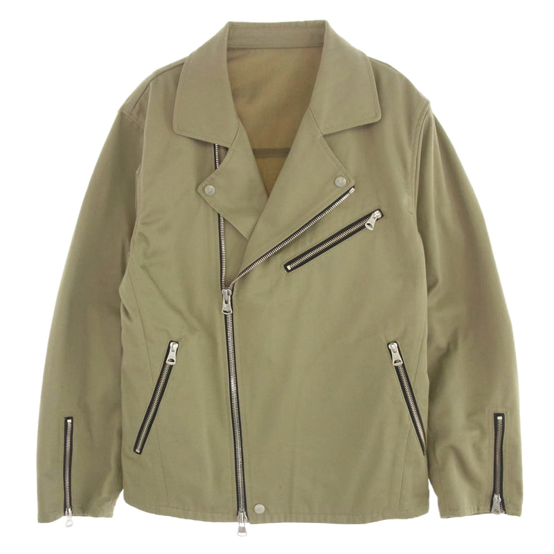 ISAMUKATAYAMA BACKLASH イサムカタヤマバックラッシュ 22SS D2001-02 Dickies ディッキーズ TCツイル ダブル ライダ－スジャケット ベージュ系 M【中古】