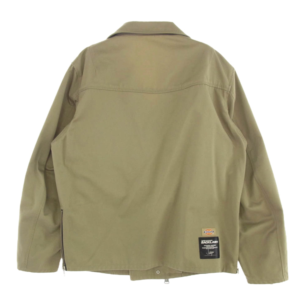 ISAMUKATAYAMA BACKLASH イサムカタヤマバックラッシュ 22SS D2001-02 Dickies ディッキーズ TCツイル ダブル ライダ－スジャケット ベージュ系 M【中古】
