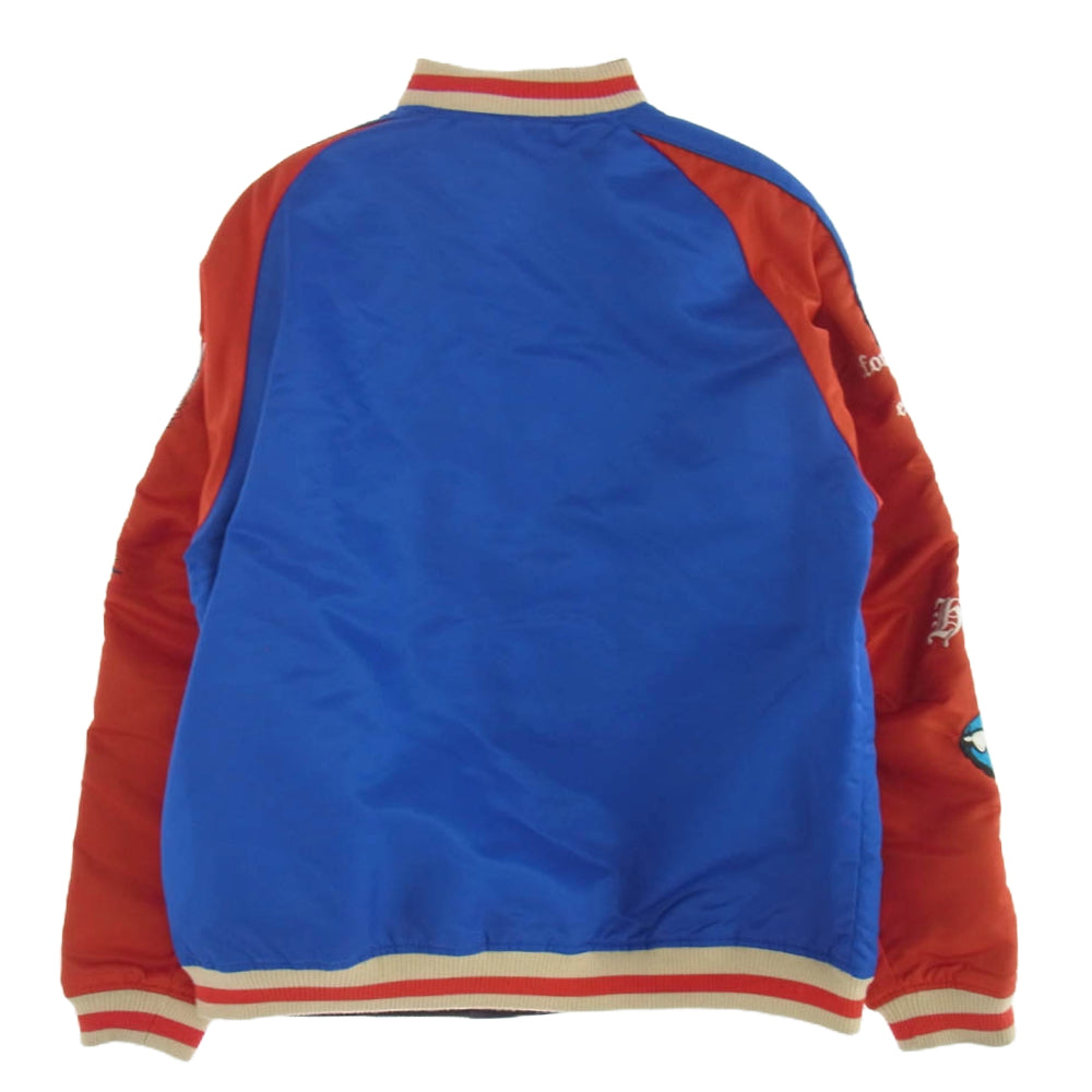 メイヨー 21MY-SJ02 Arm embroidery reversible souvenir JKT Blue 袖 刺繍 リバーシブル ジャケット ブルー マルチカラー系 ブラック系 L【中古】