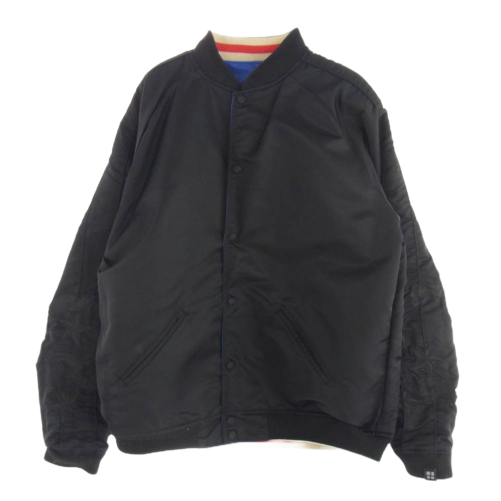 メイヨー 21MY-SJ02 Arm embroidery reversible souvenir JKT Blue 袖 刺繍 リバーシブル ジャケット ブルー マルチカラー系 ブラック系 L【中古】