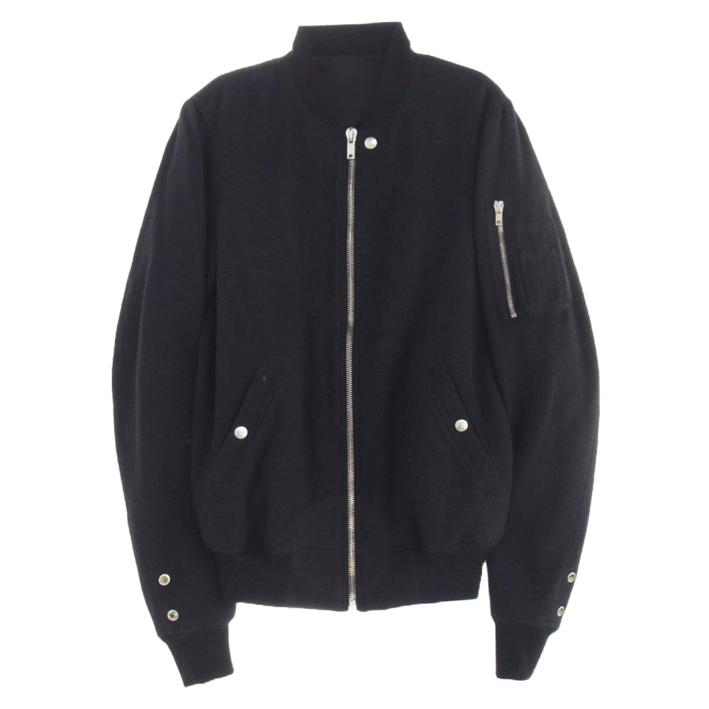 Rick Owens リックオウエンス 17AW RU17F8791-WP FLIGHT BOMBER JACKET フライト ボンバー ジャケット MA-1 ブルゾン ブラック系 48【中古】