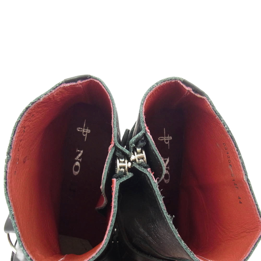 NO ID. ノーアイディ 853208-514F ハーネス ヒール ブーツ ブラック系 44【中古】