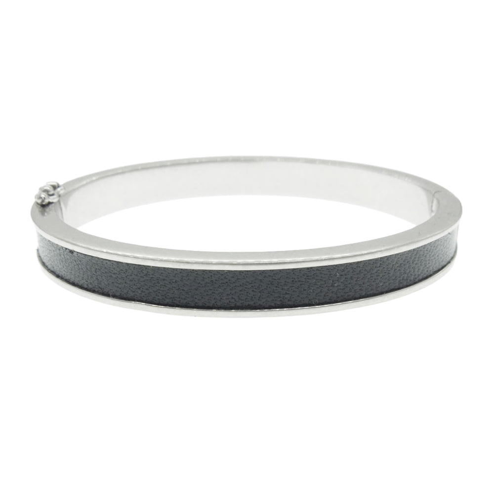 SAINT LAURENT サンローラン ロゴデザイン カサンドラ バングル シルバー系【中古】