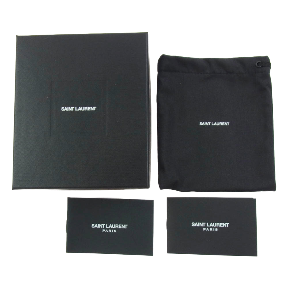 SAINT LAURENT サンローラン ロゴデザイン カサンドラ バングル シルバー系【中古】