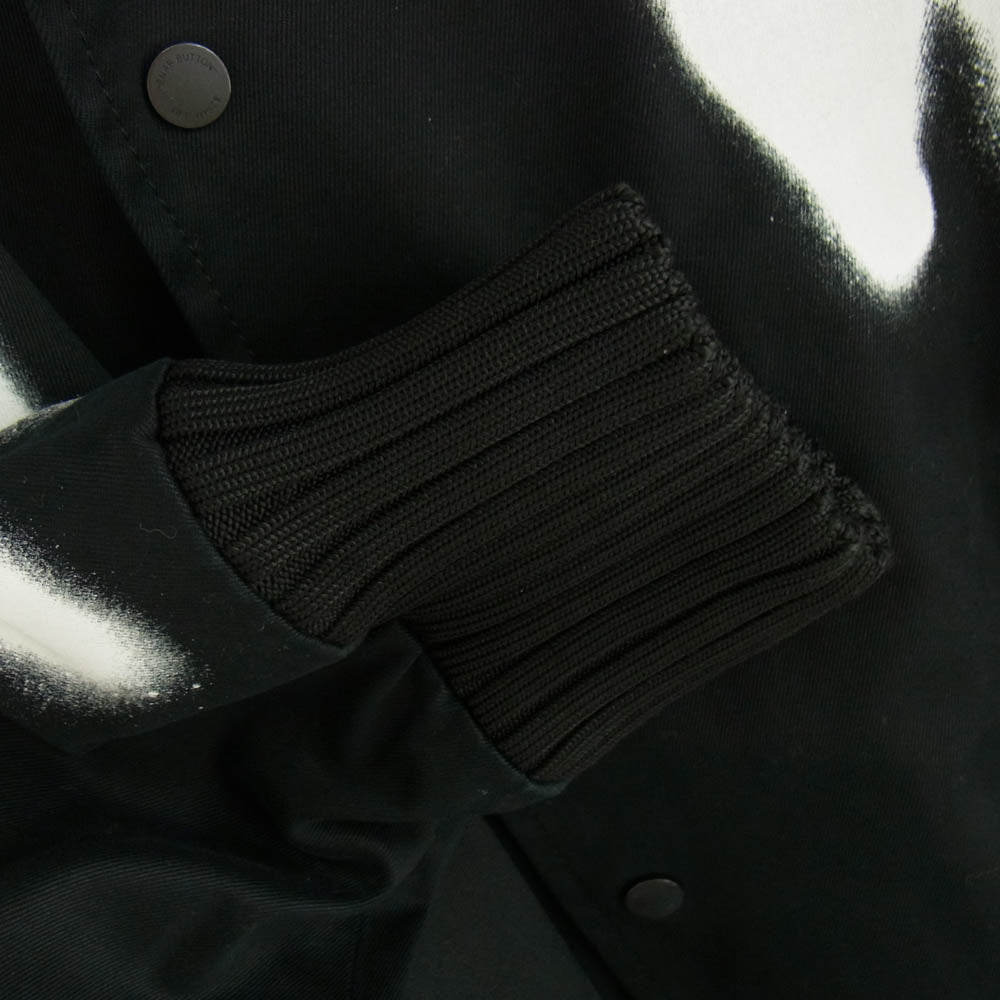 OFF-WHITE オフホワイト スプレーロゴ スタジアム ジャケット ブルゾン ブラック系 L【中古】