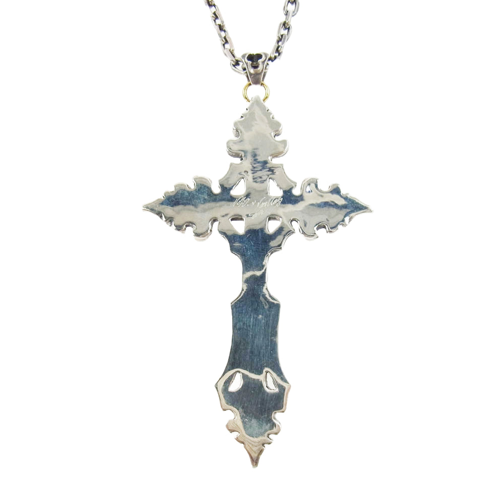 NO ID. ノーアイディ × VANITAS ヴァニタス ビッグ ロザリオ クロス スカル ネックレス チェーン シルバー系 ゴールド系【中古】
