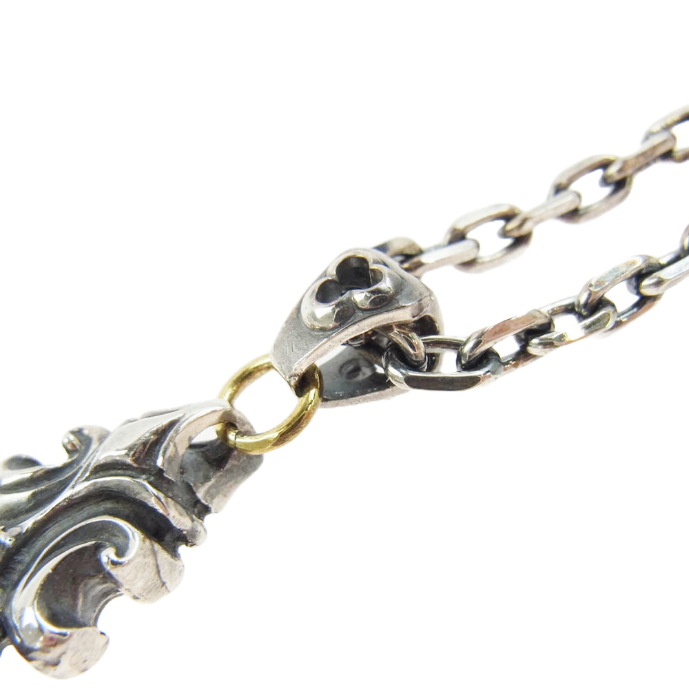 NO ID. ノーアイディ × VANITAS ヴァニタス ビッグ ロザリオ クロス スカル ネックレス チェーン シルバー系 ゴールド系【中古】